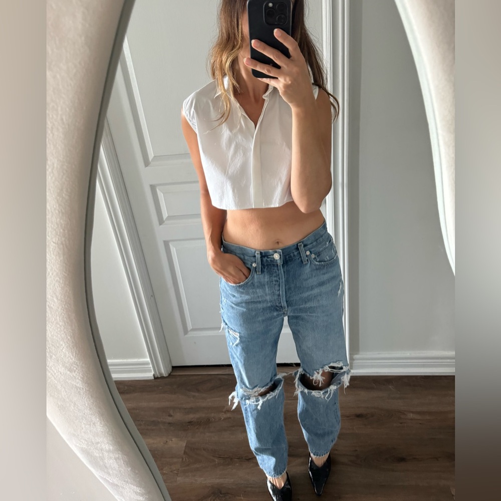 AGOLDE 90’s Straight Leg Ripped Jeans